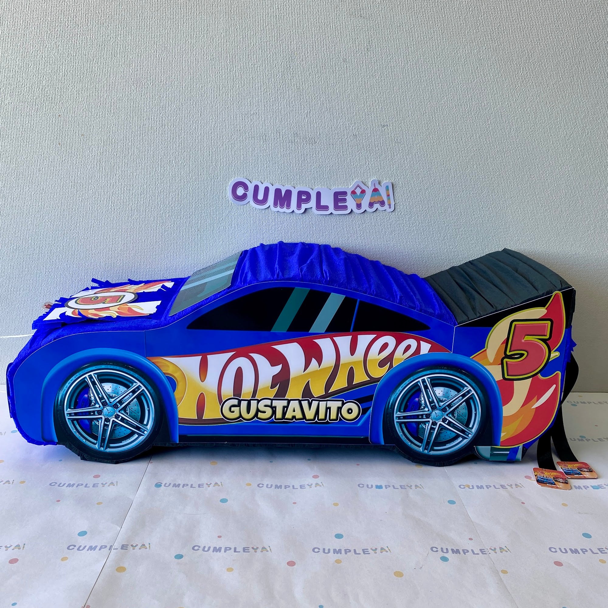 PIÑATA 60 CM AUTO HOT WHEELS AZUL