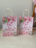 BOLSA SORPRESA 16 × 21 × 8 CM MARIPOSA CON FLORES
