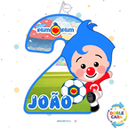 PIÑATA 40 CM NUMERO 2 CON PLIM PLIM FUTBOL