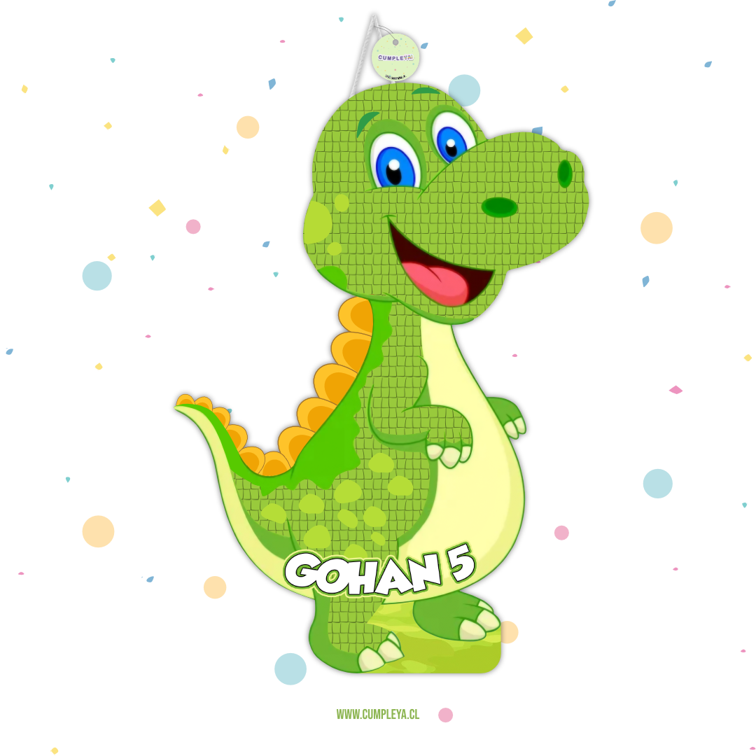PIÑATA DINOSAURIO VERDE BEBE 40CM PREMIUM