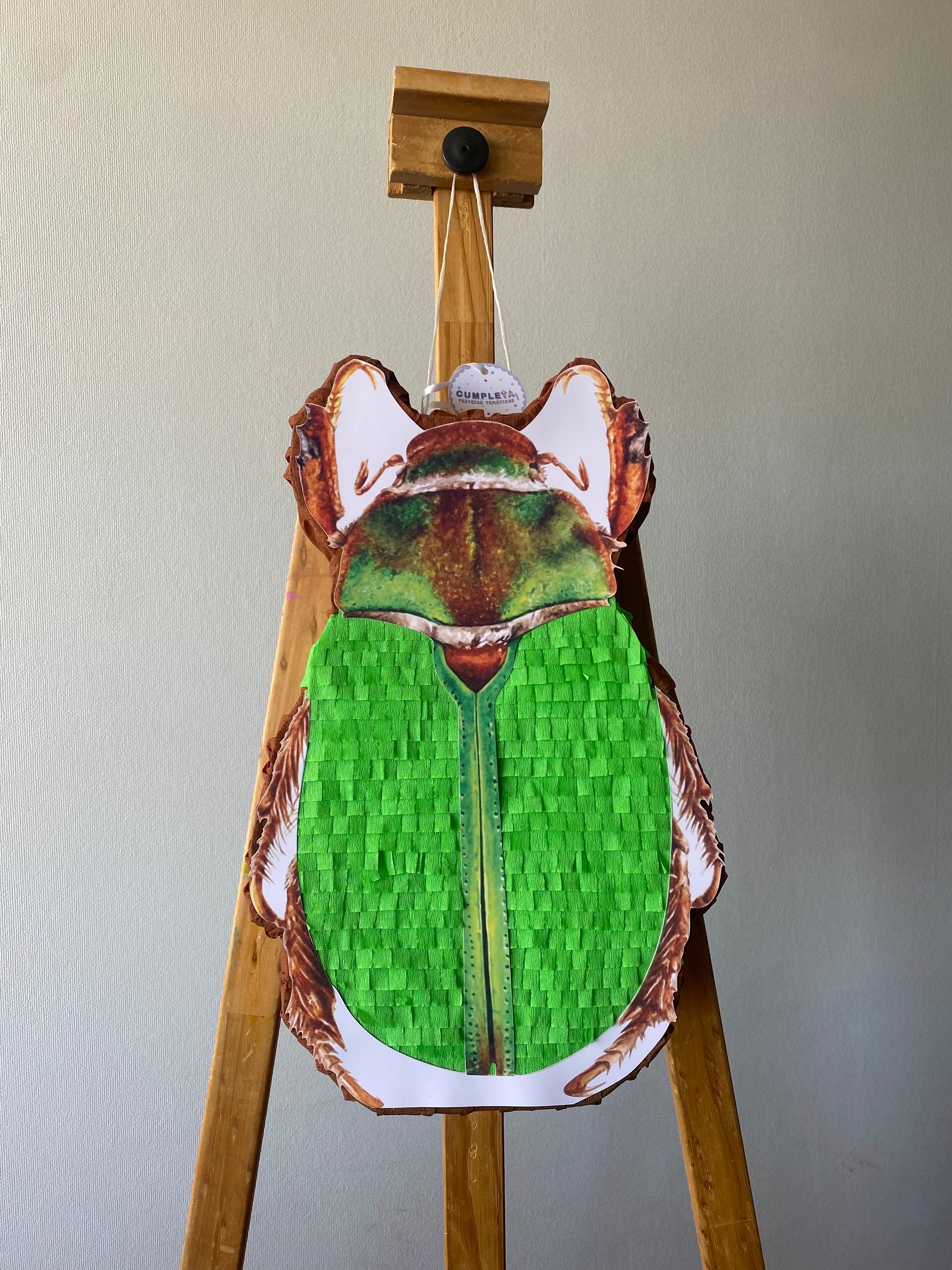 PIÑATA ESCARABAJO VERDE 40CM PREMIUM