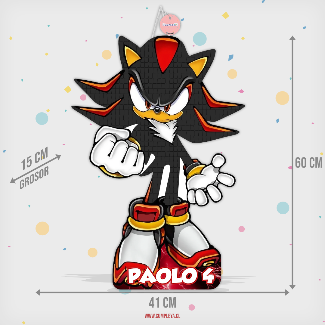 PIÑATA SHADOW DE SONIC 60CM PREMIUM