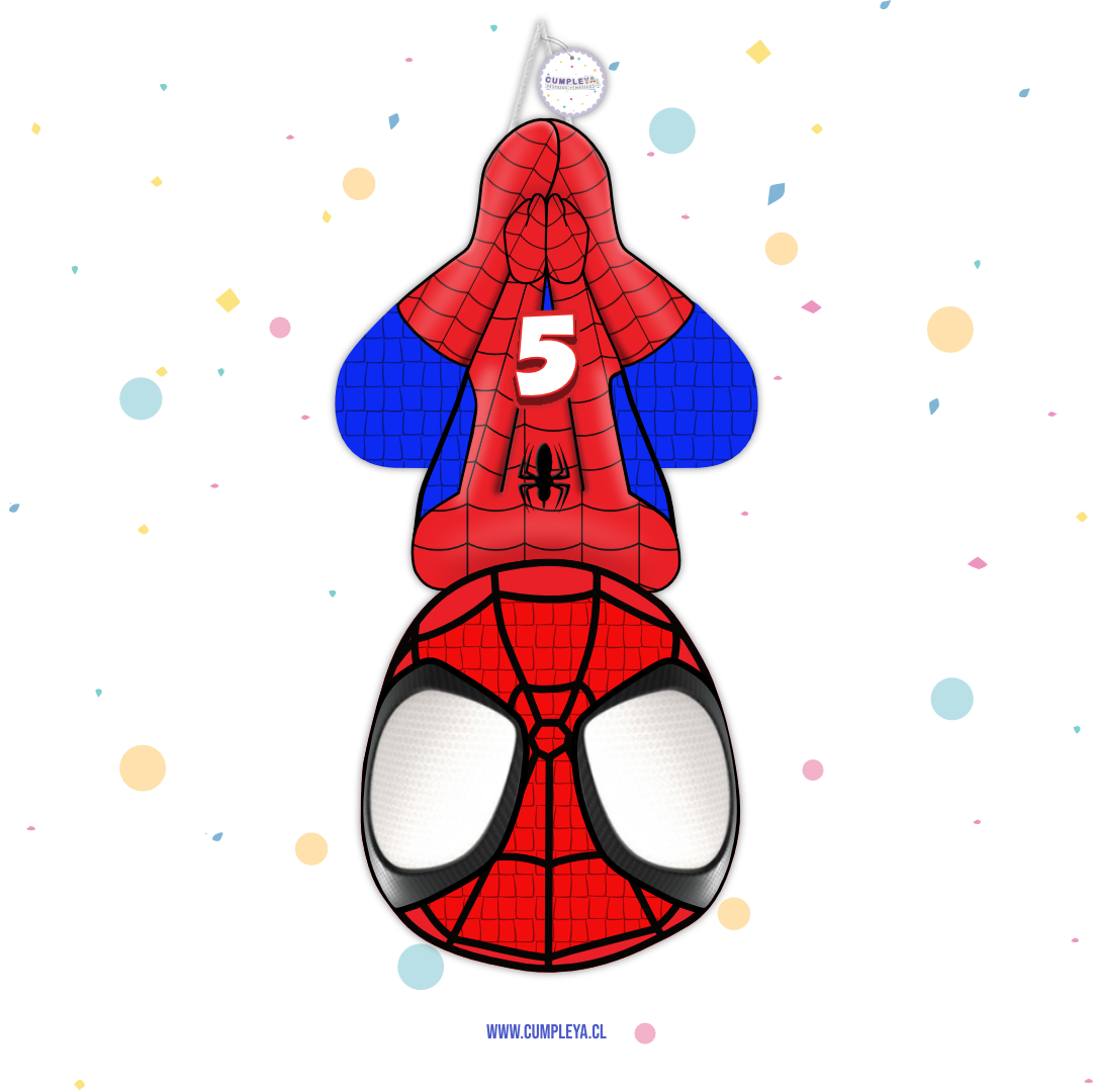 PIÑATA SPIDERMAN DE CABEZA 40CM PREMIUM