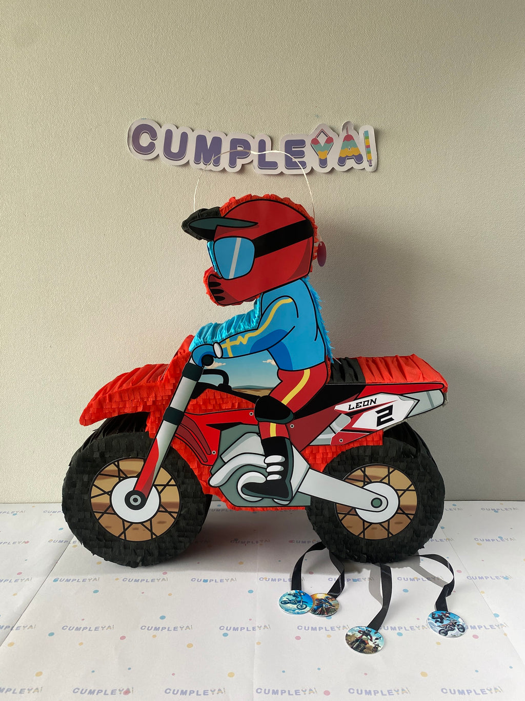 PIÑATA MOTOCROSS 60CM PREMIUM