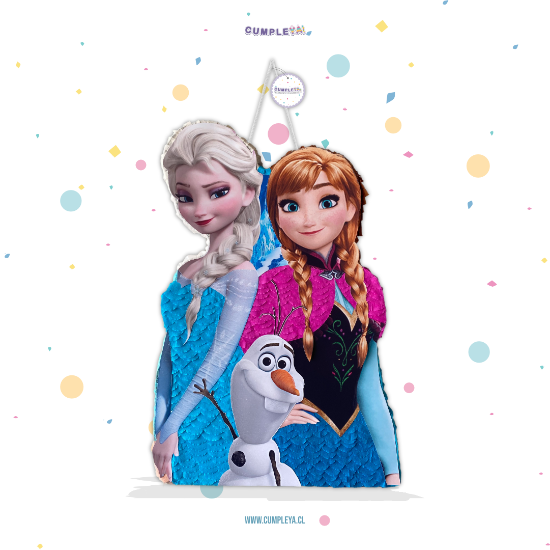 PIÑATA ELSA, ANA Y OLAF DE FROZEN 60CM PREMIUM