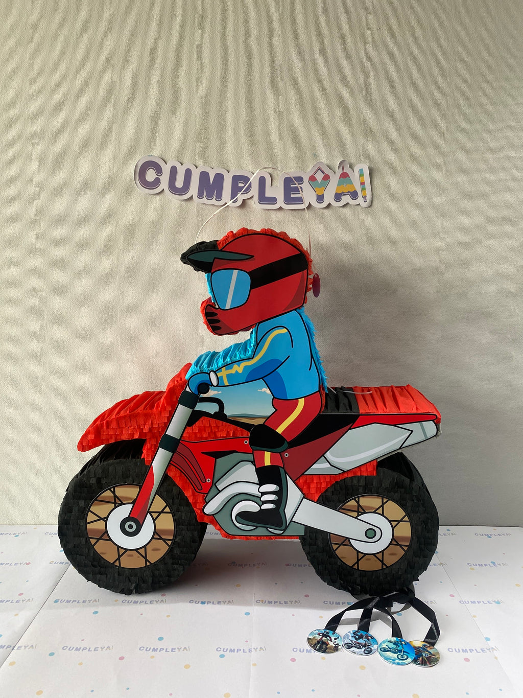 PIÑATA MOTOCROSS 60CM PREMIUM