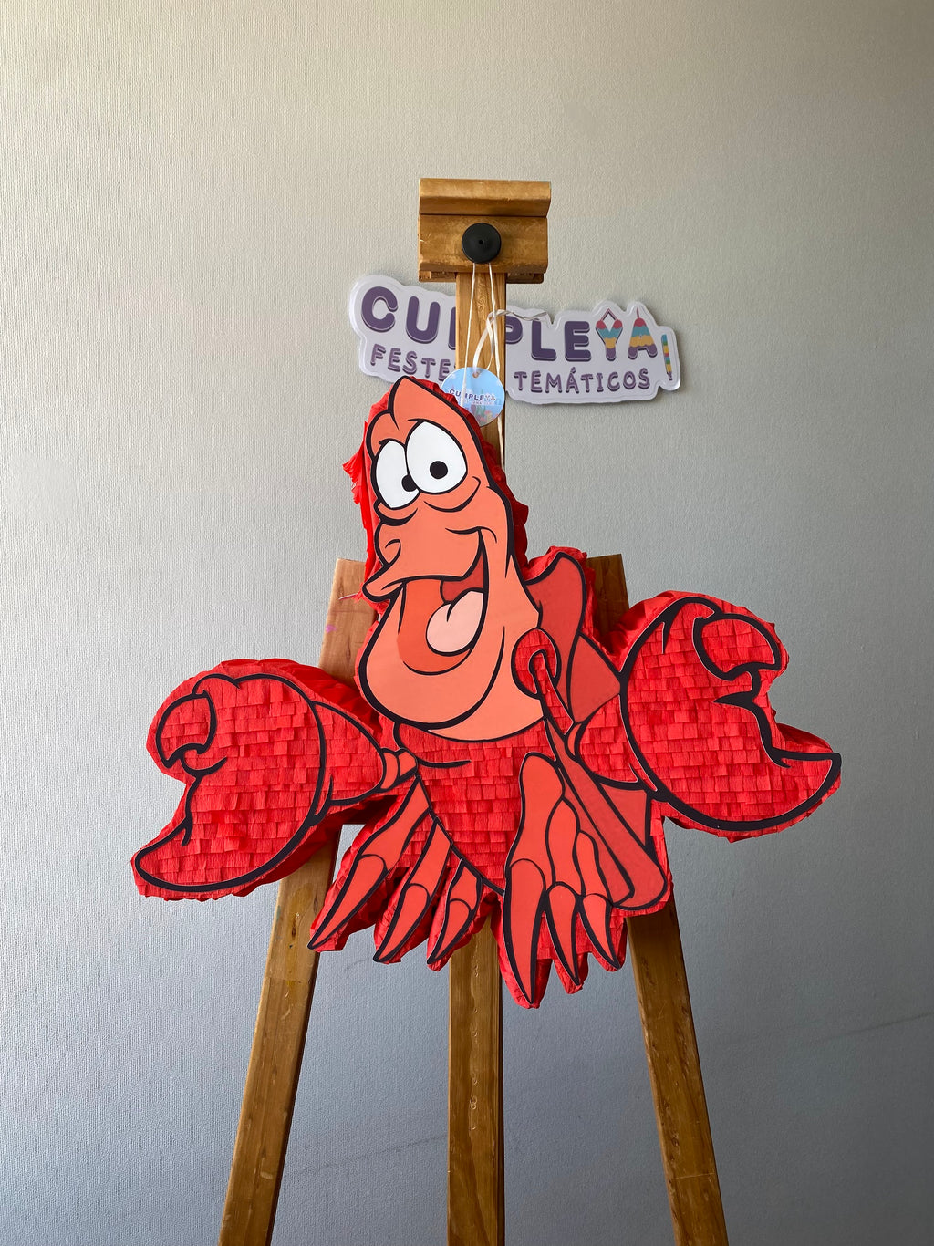 PIÑATA CANGREJO SEBASTIAN 40CM PREMIUM