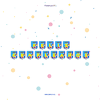 BANDERIN SONIC FELIZ CUMPLEAÑOS