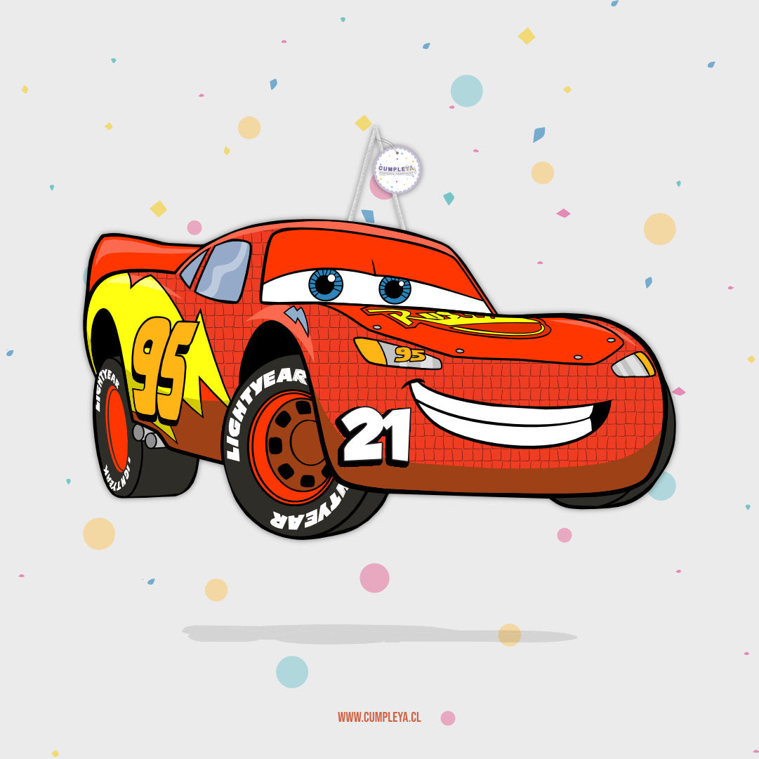 PIÑATA RAYO MCQUEEN 40CM PREMIUM