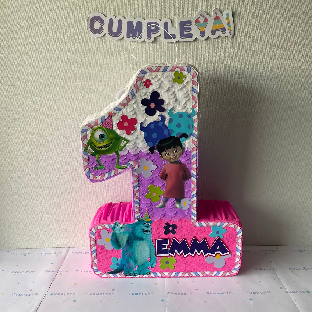 PIÑATA NUMERO 1 MONSTER INC 60CM PREMIUM