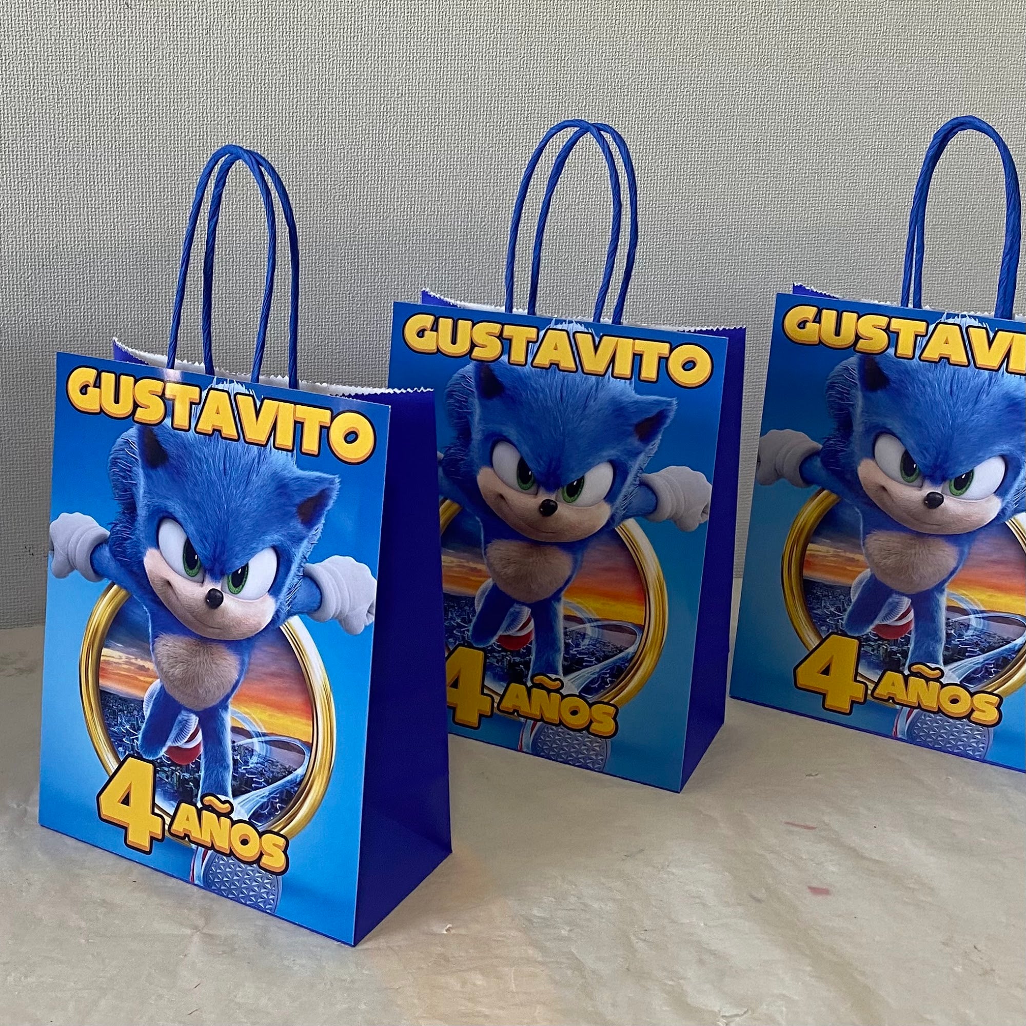 BOLSA SORPRESA SONIC PERSONALIZADO 16X21X8CM