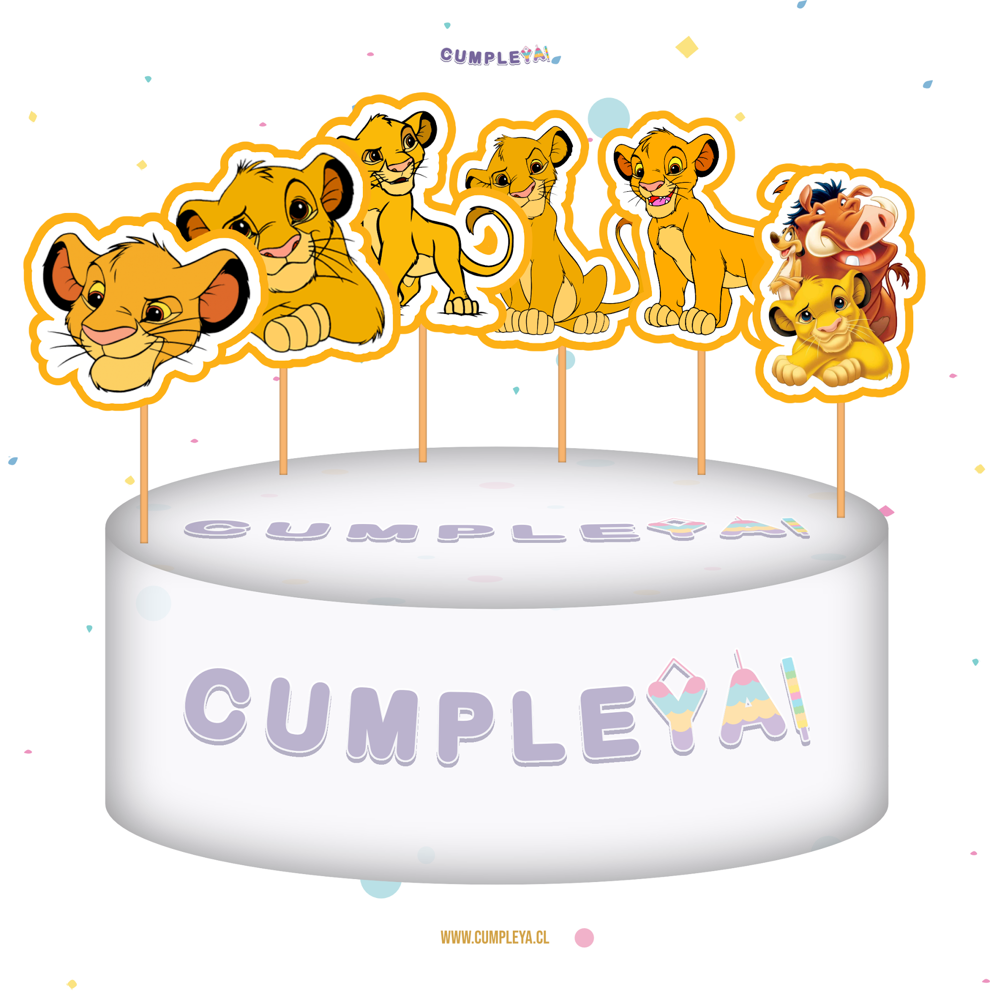 TOPPER SIMBA 8CM SET 6U