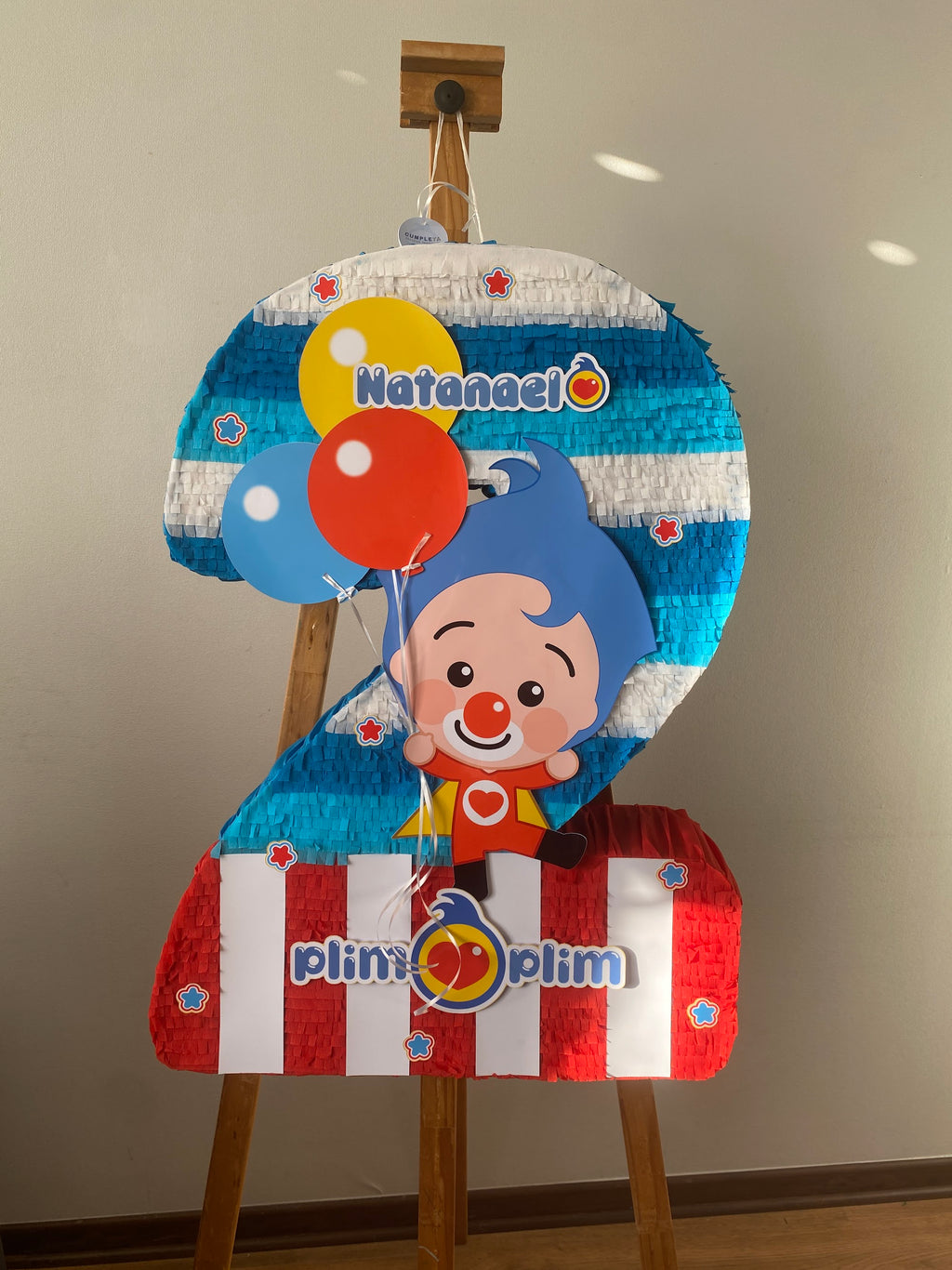 PIÑATA NUMERO 2 PLIM PLIM 60CM PREMIUM