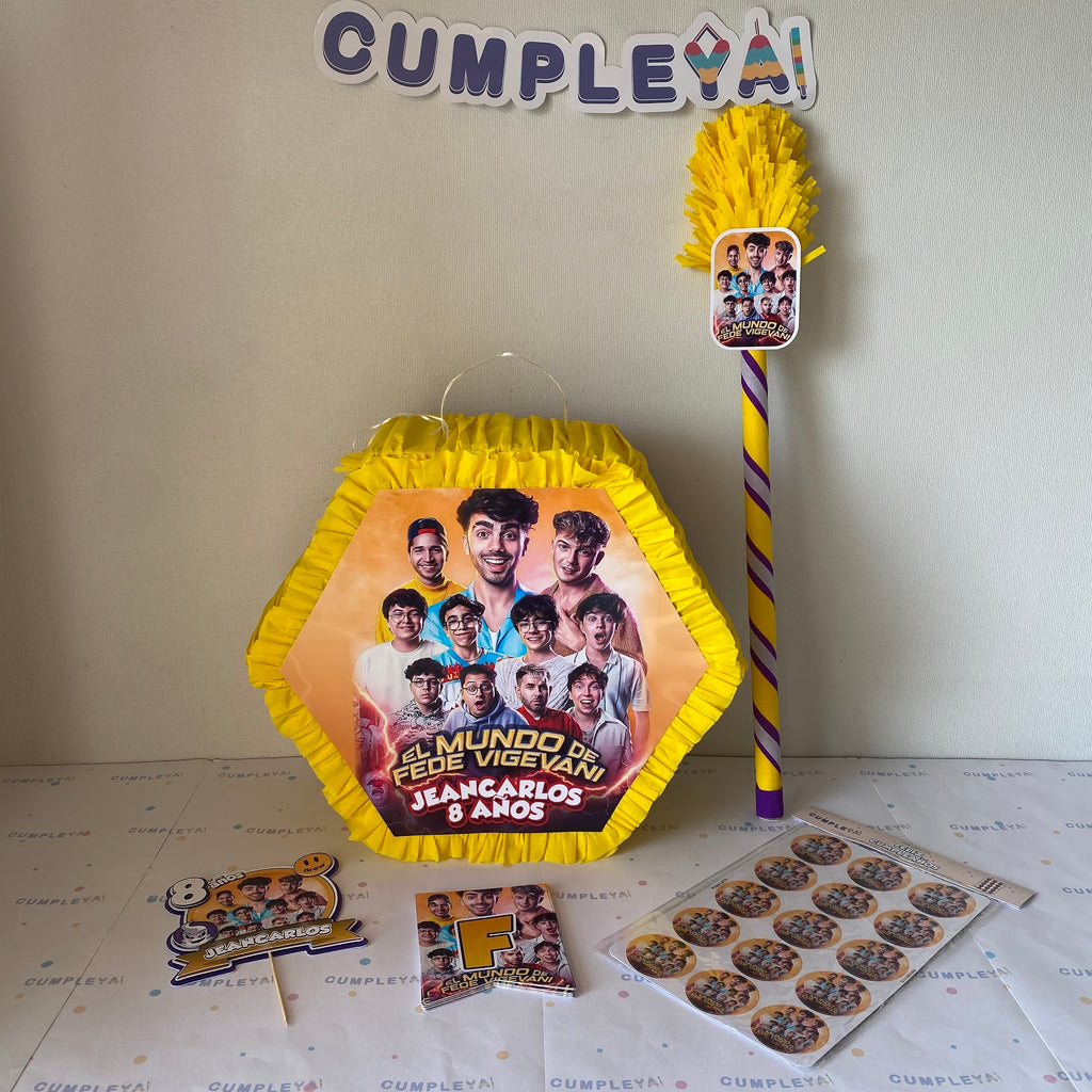 PIÑATA FEDE VIGEVANE HEXAGONAL EXPRÉS 40CM