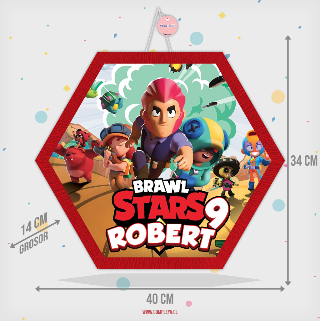 PIÑATA BRAWL STARS HEXAGONAL EXPRÉS 40CM
