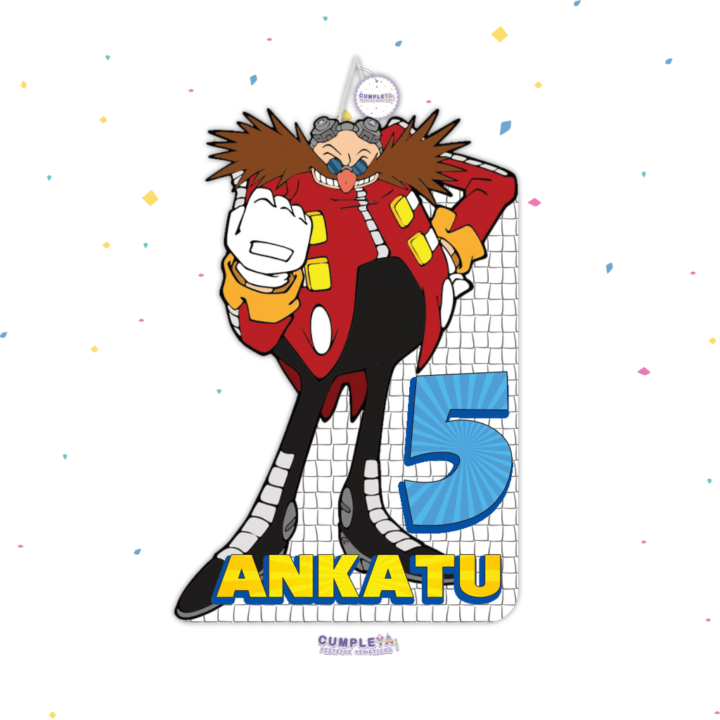 PIÑATA VILLANO EGGMAN 40CM PREMIUM