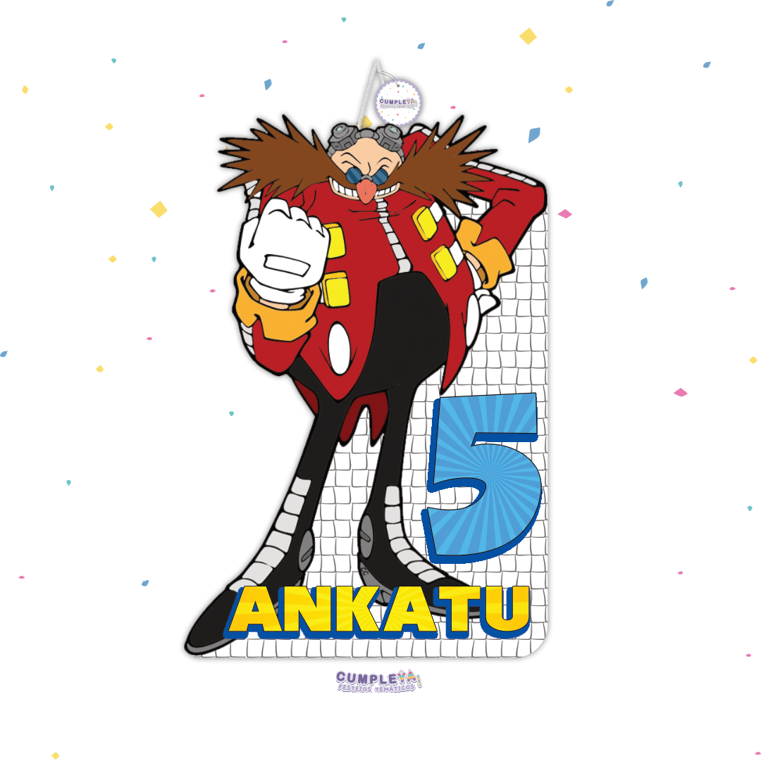 PIÑATA VILLANO EGGMAN 40CM PREMIUM