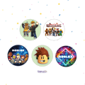 30 STICKER CIRCULARES 5 X 5 CM ROBLOX