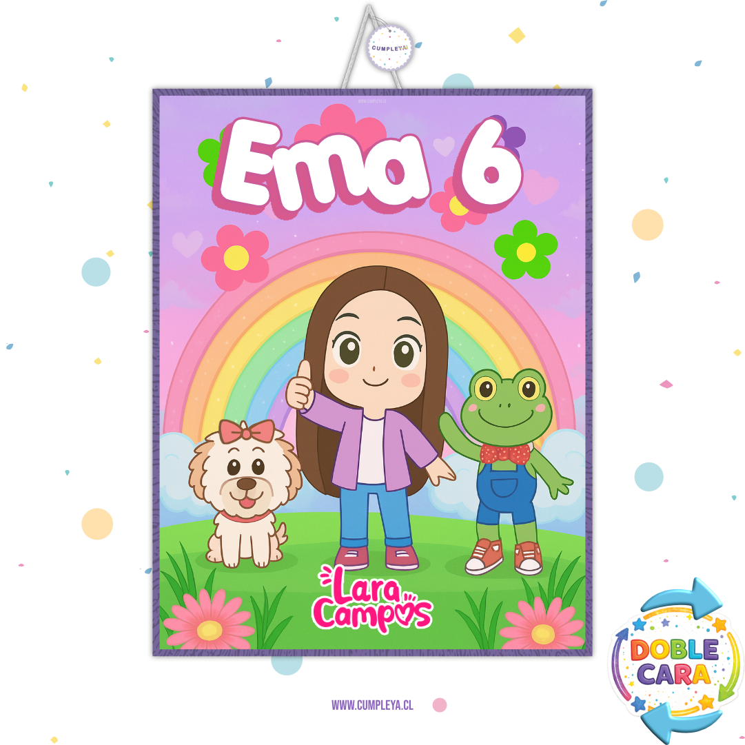 PIÑATA 40 CM RECTANGULAR LARA CAMPOS ANIMADO