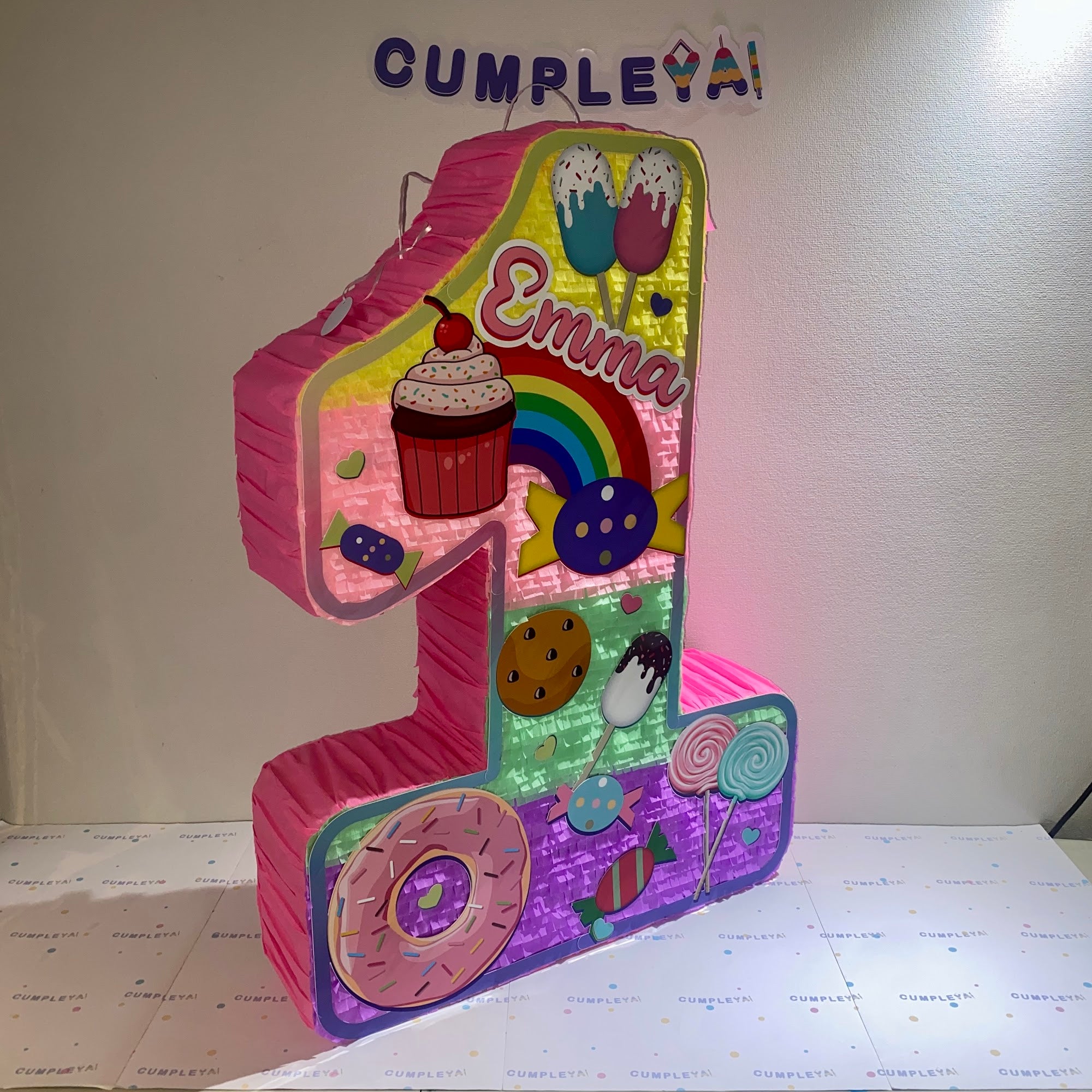 PIÑATA CANDY DULCES NUMERO 1 60CM PREMIUM