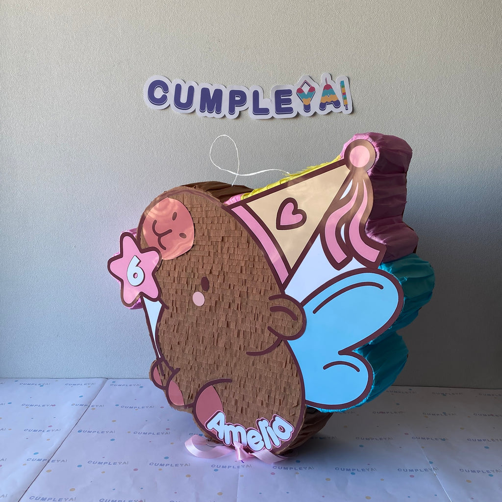 PIÑATA CARPIBARA HADA 60CM PREMIUM