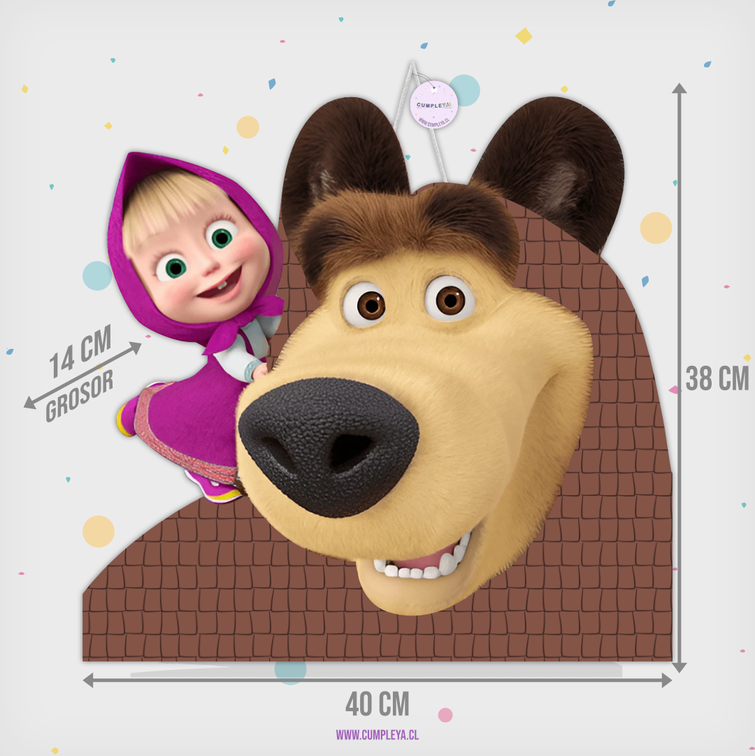 PIÑATA MASHA Y EL OSO 40CM PREMIUM