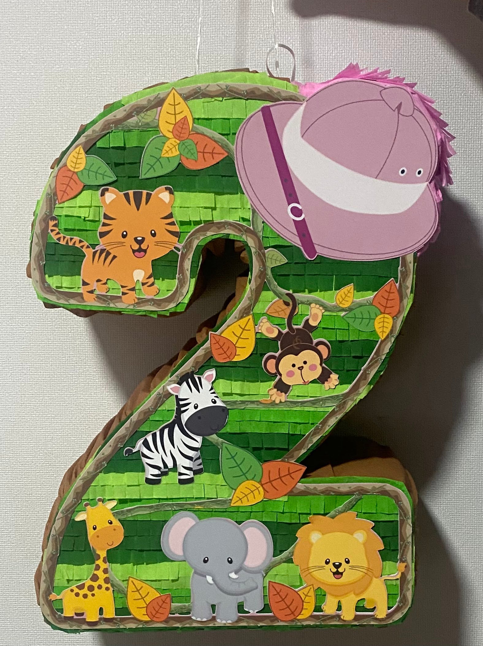 PIÑATA NUMERO 2 SAFARI 40CM PREMIUM