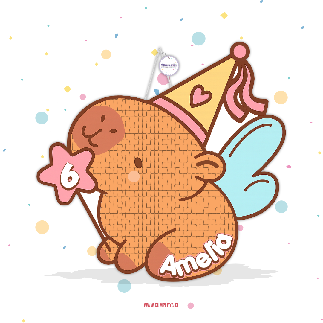 PIÑATA CARPIBARA HADA 60CM PREMIUM