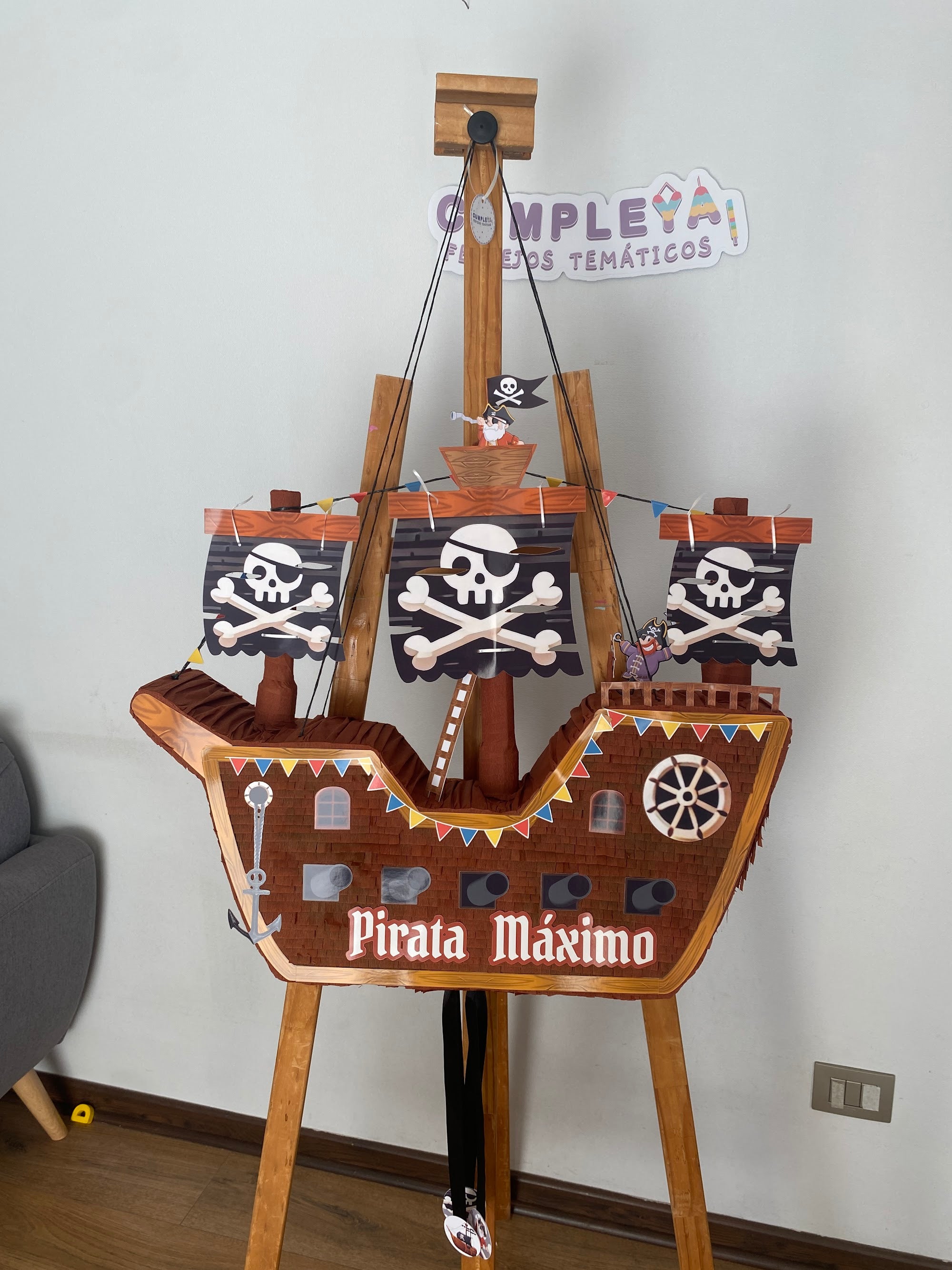 PIÑATA BARCO PIRATA 60CM PREMIUM