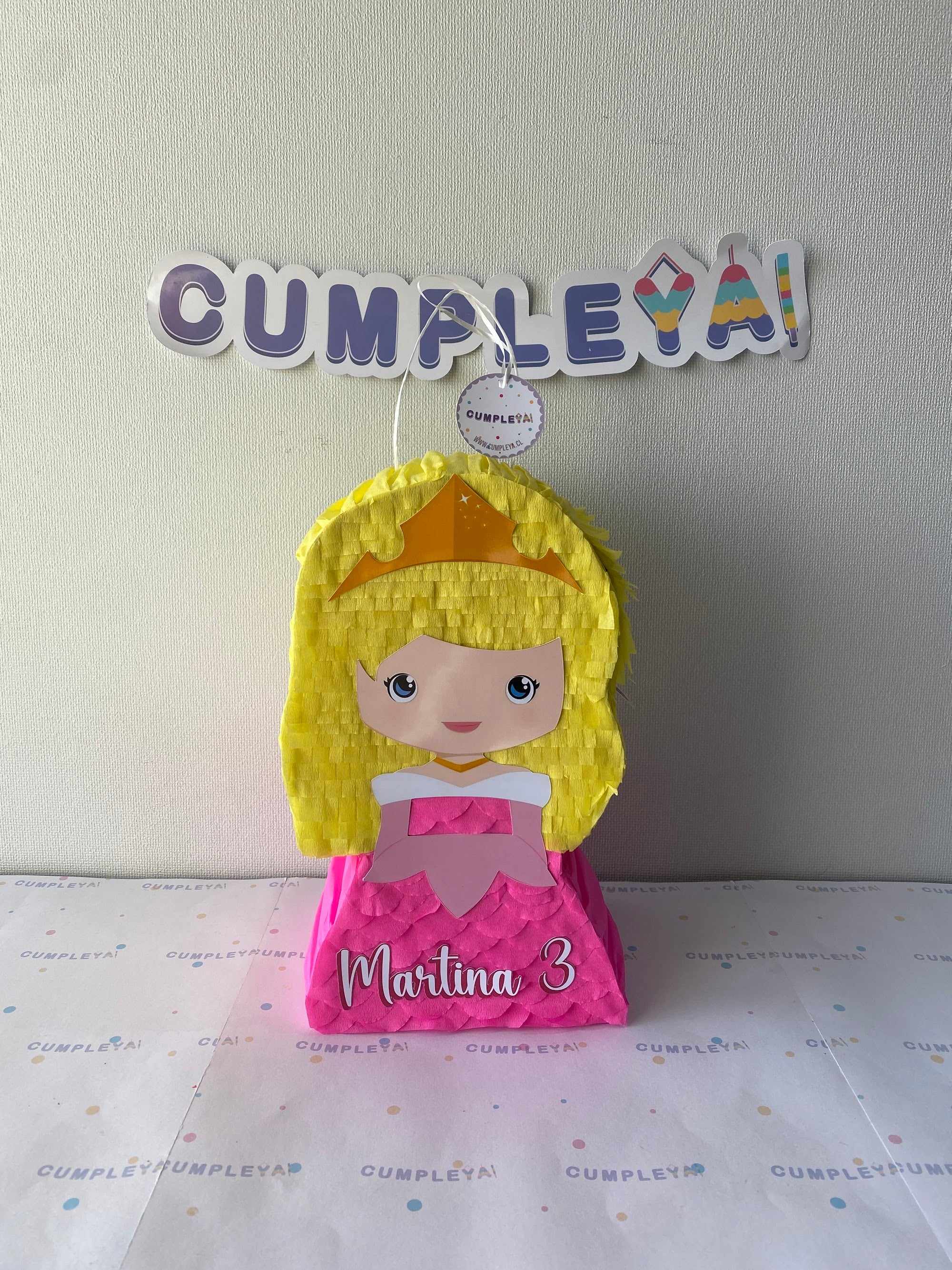 PIÑATA PRINCESA AURORA BEBE 40CM PREMIUM