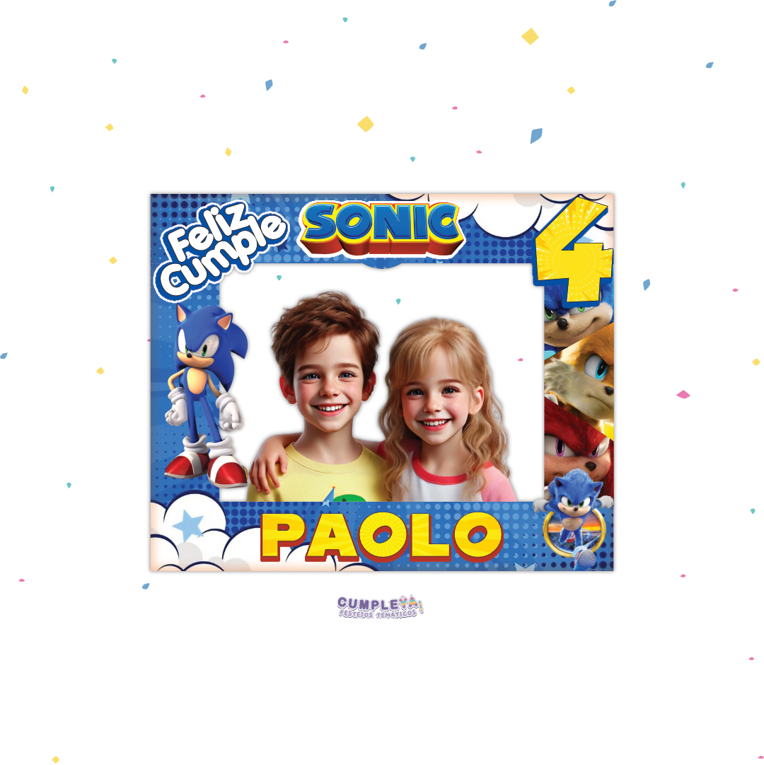 CUADRO SELFIE SONIC 77X55CM