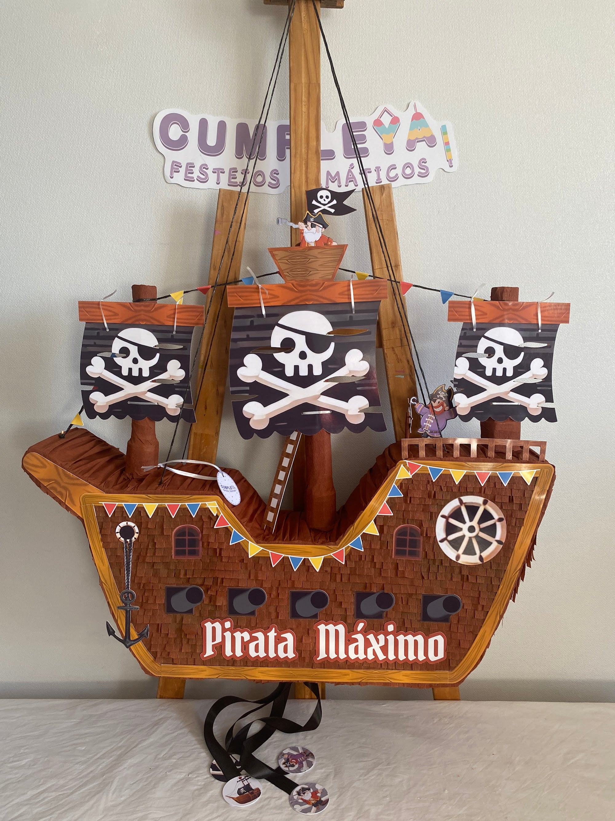 PIÑATA BARCO PIRATA 60CM PREMIUM