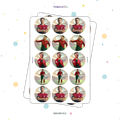 30 STICKER CIRCULARES 5 X 5 CM CRISTIANO RONALDO PORTUGAL