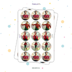 30 STICKER CIRCULARES 5 X 5 CM CRISTIANO RONALDO PORTUGAL