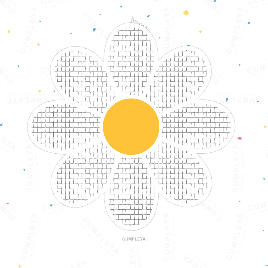 PIÑATA FLOR DE MARGARITA 60CM PREMIUM