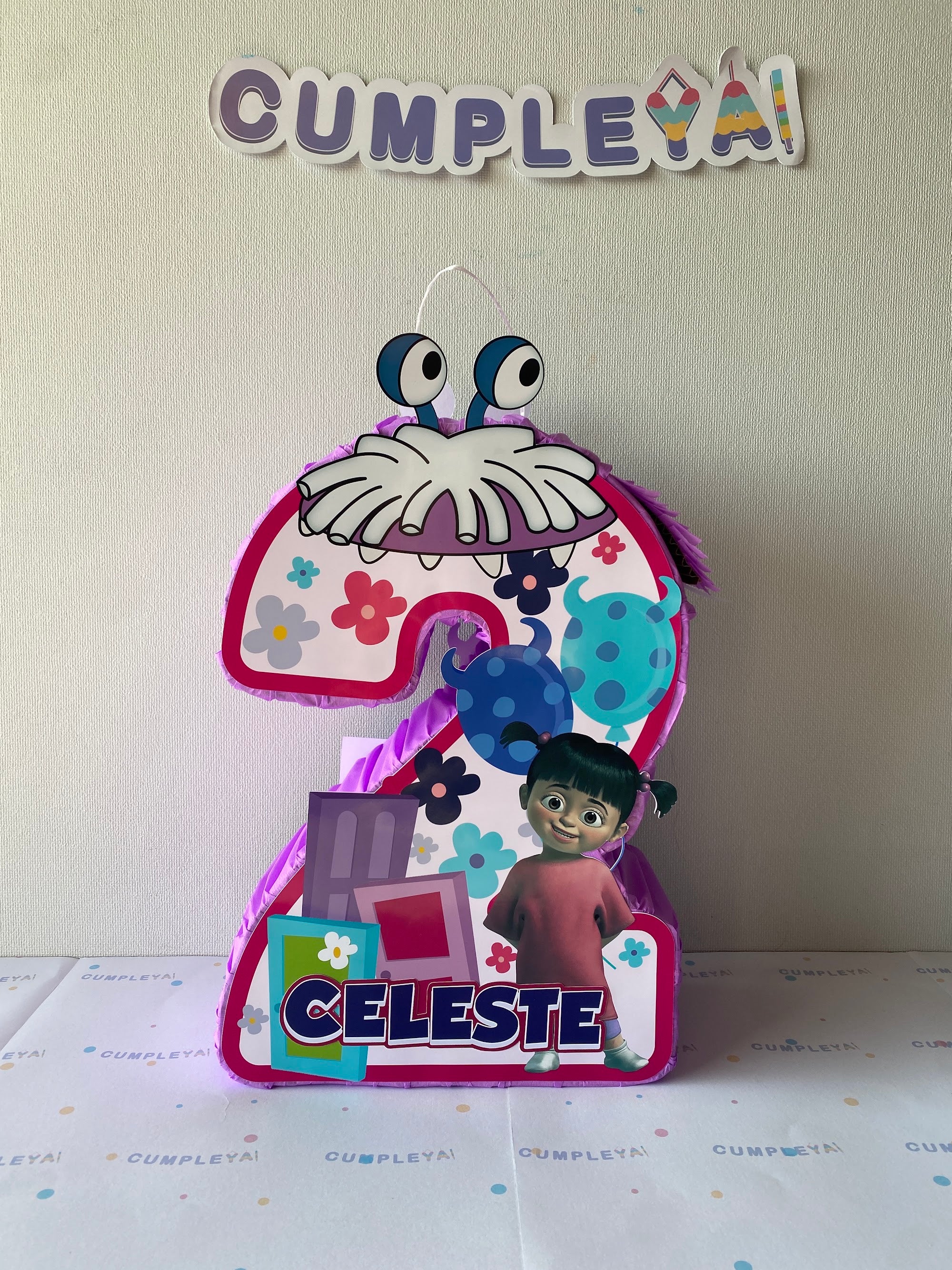 PIÑATA 40 CM NUMERO 2 MONSTER INC