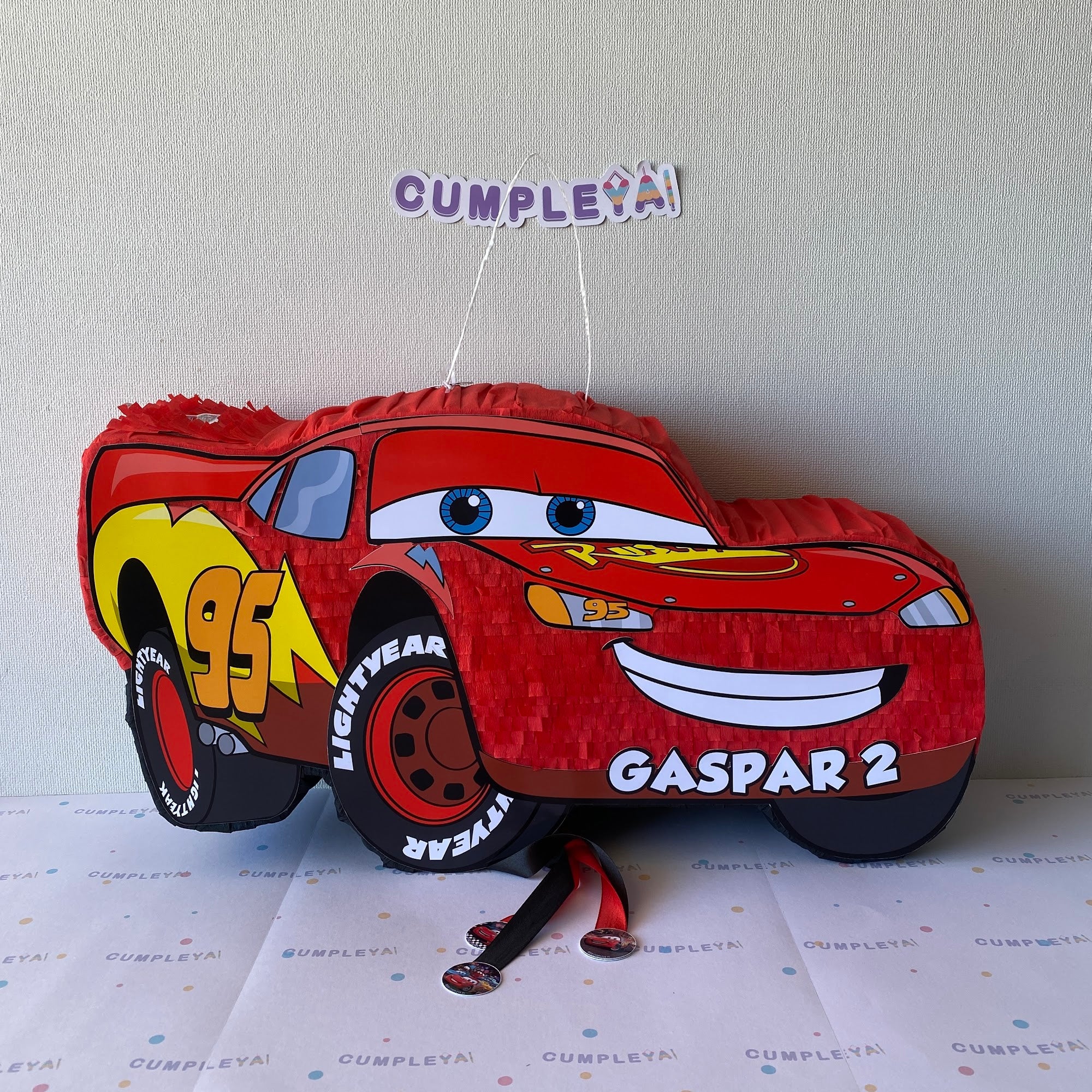 PIÑATA RAYO MCQUEEN 60CM PREMIUM