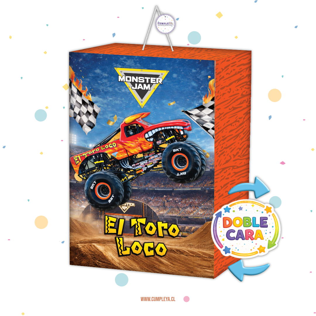 PIÑATA 40 CM RECTANGULAR TORO LOCO