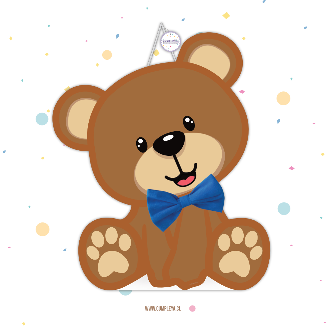 PIÑATA OSO LAZO AZUL