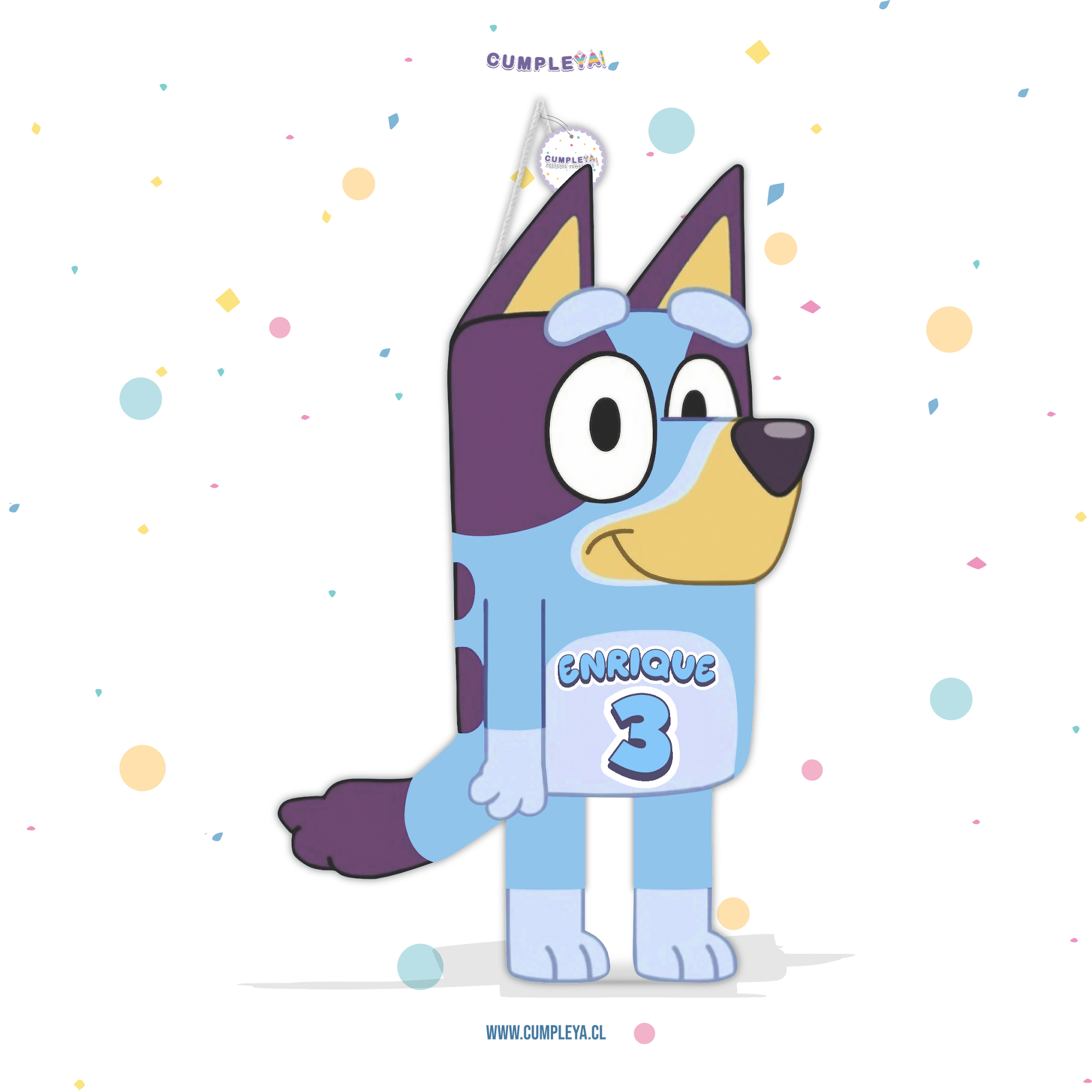 PIÑATA 40 CM BLUEY DE PIE