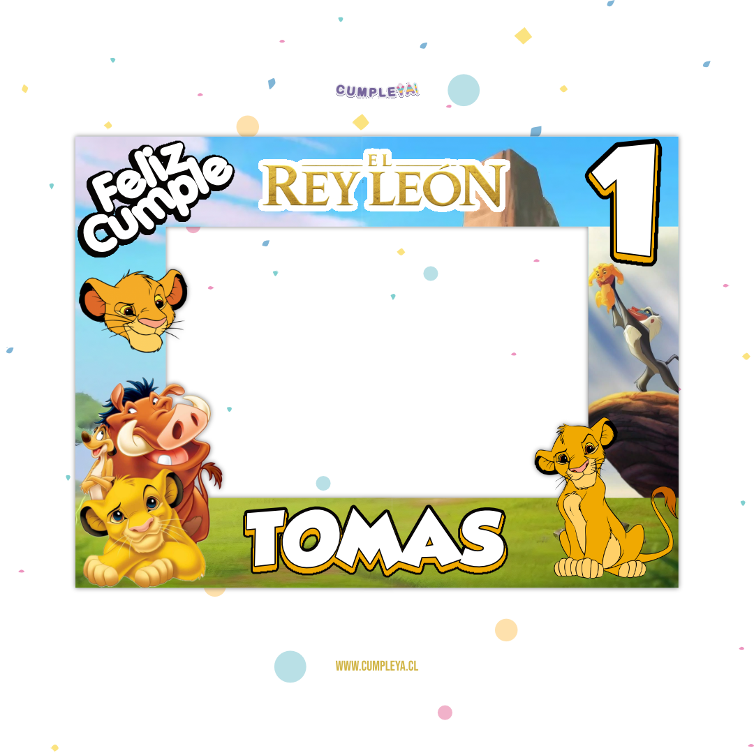 CUADRO SELFIE SIMBA 77X55CM