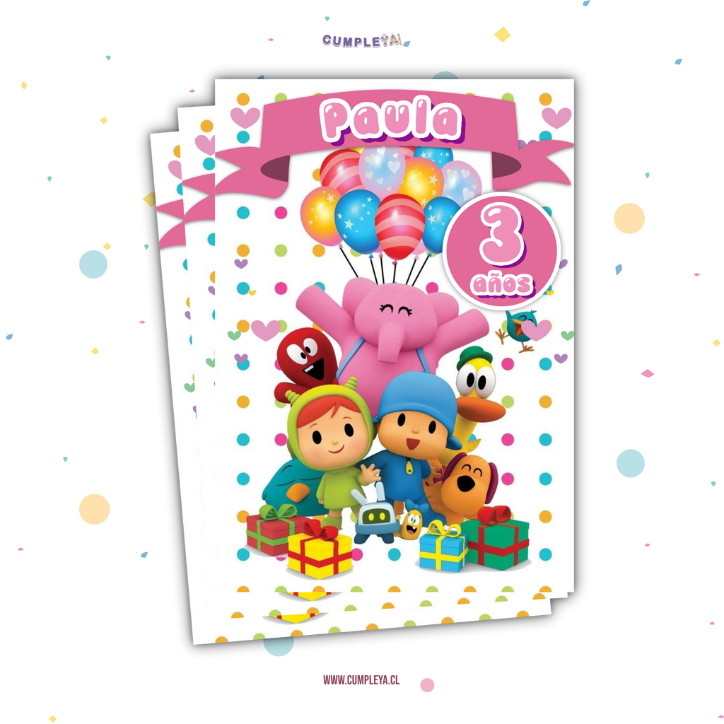 STICKER POCOYO Y SUS AMIGOS PARA BOLSA SORPRESA 14X20CM TEMÁTICO