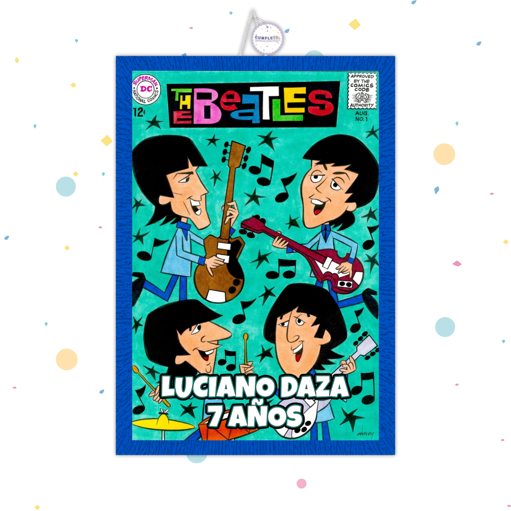 PIÑATA THE BEATLES RECTANGULAR EXPRÉS 50CM