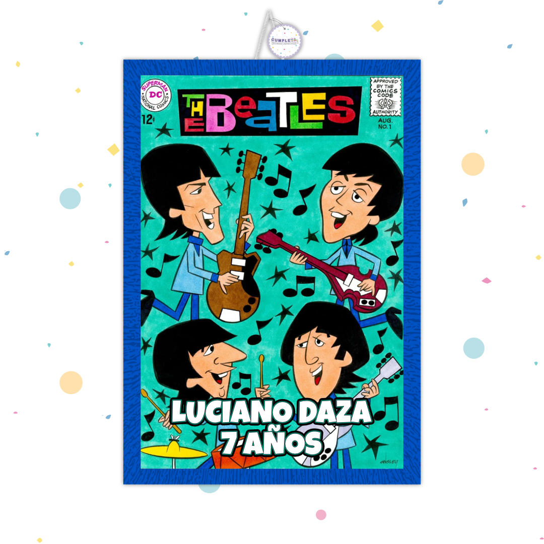 PIÑATA THE BEATLES RECTANGULAR EXPRÉS 50CM