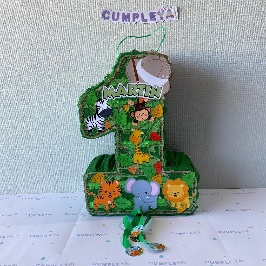PIÑATA NUMERO UNO SAFARI 40CM PREMIUM