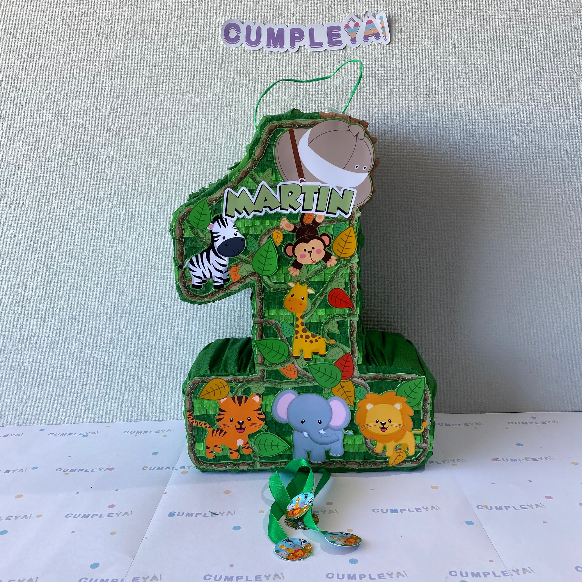 PIÑATA NUMERO UNO SAFARI 40CM PREMIUM