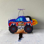 PIÑATA 40 CM MONSTER TRUCK AZUL