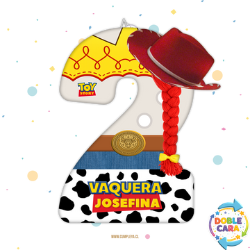 PIÑATA 40 CM NUMERO 2 JESSY LA VAQUERA