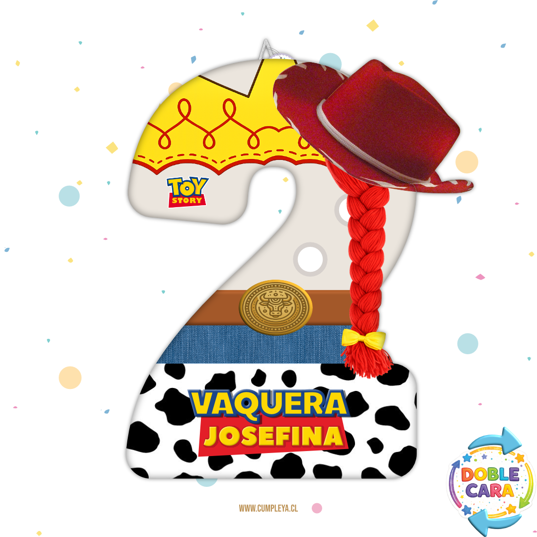 PIÑATA 40 CM NUMERO 2 JESSY LA VAQUERA