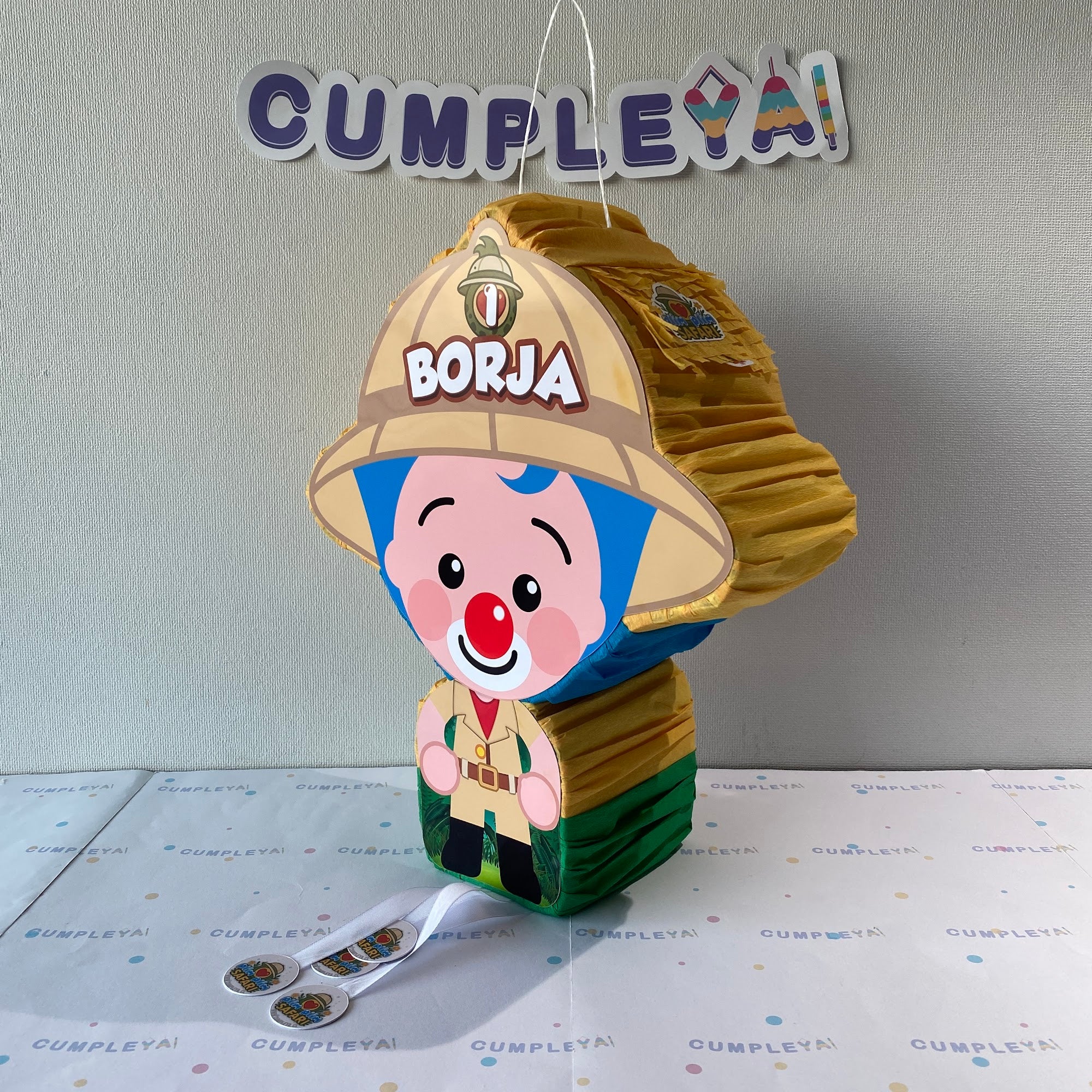 PIÑATA 40 CM PLIM PLIM DE PIE SAFARI
